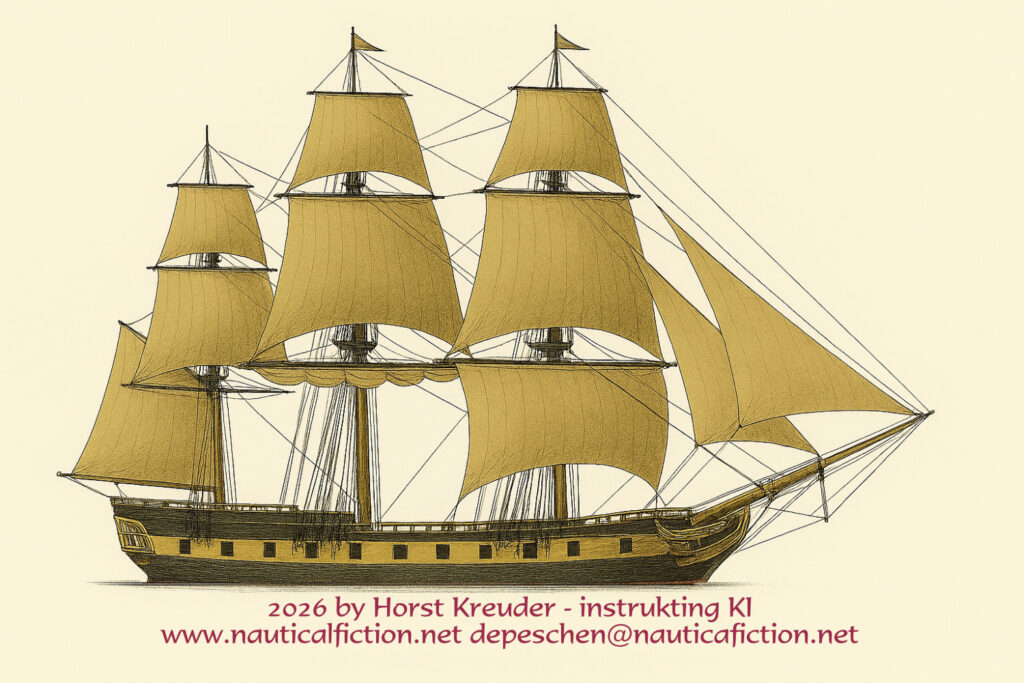 Korvette (Ship-Sloop/Postship) (KI generiert)